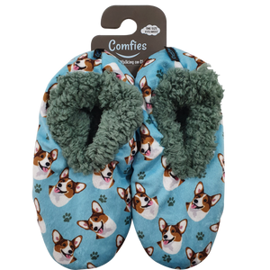 Welsh Corgi Slippers - Super Soft and Comfortable - One Size Fits Most - Cozy House Slippers - Non Skid Bottom - perfect for “Welsh Corgi gifts”