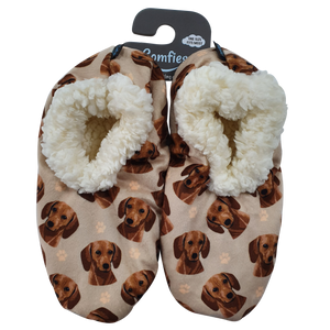 Dachshund Slippers - Super Soft and Comfortable - One Size Fits Most - Cozy House Slippers - Non Skid Bottom - perfect for “Dachshund gifts”