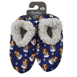 Jack Russell Terrier Slippers - Super Soft and Comfortable - One Size Fits Most - Cozy House Slippers - Non Skid Bottom - perfect for “Jack Russell Terrier gifts”