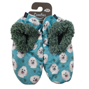 Poodle Slippers - Super Soft and Comfortable - One Size Fits Most - Cozy House Slippers - Non Skid Bottom - perfect for “Poodle gifts”