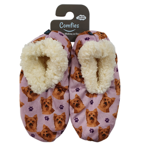 Yorkie Slippers - Super Soft and Comfortable - One Size Fits Most - Cozy House Slippers - Non Skid Bottom - perfect for “Yorkie gifts”