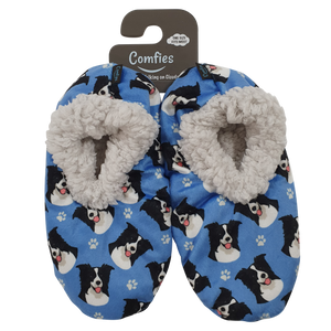 Border Collie Slippers - Super Soft and Comfortable - One Size Fits Most - Cozy House Slippers - Non Skid Bottom - perfect for “Border Collie gifts”