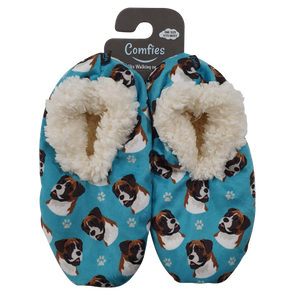 Boxer Slippers - Super Soft and Comfortable - One Size Fits Most - Cozy House Slippers - Non Skid Bottom - perfect for “Boxer gifts”