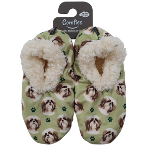 Shih Tzu Slippers - Super Soft and Comfortable - One Size Fits Most - Cozy House Slippers - Non Skid Bottom - perfect for “Shih Tzu gifts”
