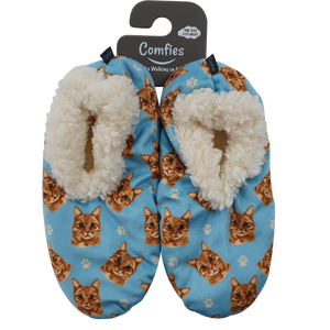 Orange Tabby Slippers - Super Soft and Comfortable - One Size Fits Most - Cozy House Slippers - Non Skid Bottom - perfect for “Orange Tabby gifts”