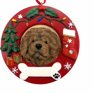 Chow Red Wreath Ornament