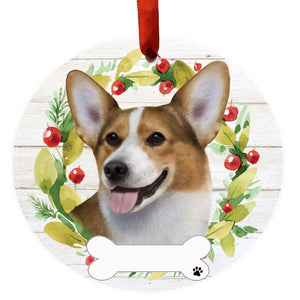 Welsh Corgi Ceramic Wreath Ornament