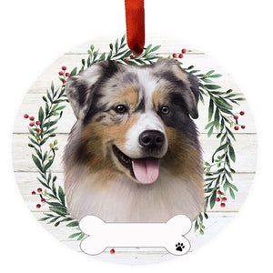 Australian Shepherd Ceramic Wreath Ornament