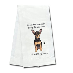 Chihuahua black Kitchen Towel