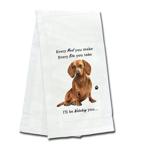Dachshund red Kitchen Towel