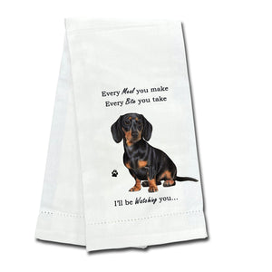 Dachshund black Kitchen Towel