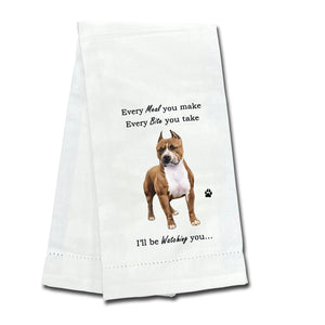 Pit Bull brindle & White Kitchen Towel