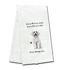 Poodle white Kitchen Towel