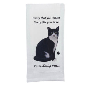 Black and White cat Kitchen Towel