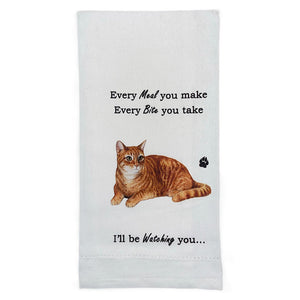 Tabby orange cat Kitchen Towel