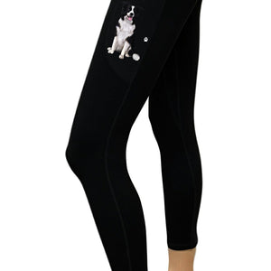 Border Collie High Rise Yoga Leggings