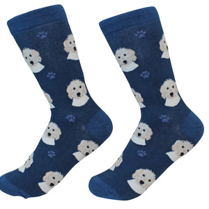 Goldendoodle Socks -200 Needle Count-Cotton Socks- Life Like Detail of Goldendoodle - Unisex, One Size Fits Most