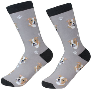Pitbull Socks -200 Needle Count-Cotton Socks- Life Like Detail of Pitbull - Unisex, One Size Fits Most