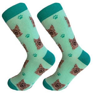 Yorkie Socks -200 Needle Count-Cotton Socks- Life Like Detail of Yorkie - Unisex, One Size Fits Most