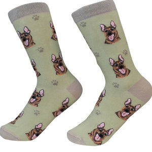 German Shepherd Socks -200 Needle Count-Cotton Socks- Life Like Detail of German Shepherd - Unisex, One Size Fits Most