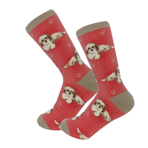 Shi Tzu Tan & White Full Body Socks