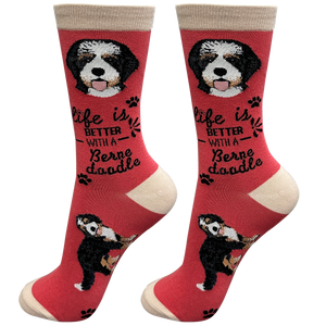 Bernadoodle Life is Better Socks