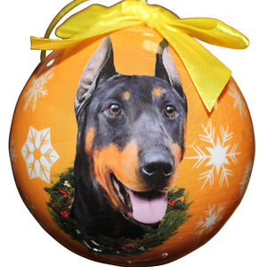 Doberman Ball Ornament