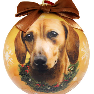 Dachshund red Ball Ornament