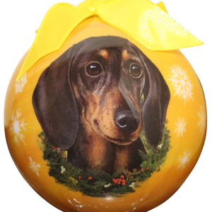 Dachshund black Ball Ornament