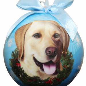 Labrador yellow Ball Ornament