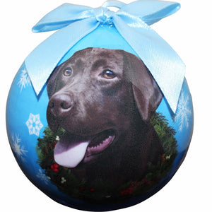 Labrador chocolate Ball Ornament