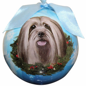 Lhasa Apso Ball Ornament