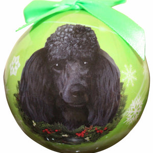 Poodle black Ball Ornament