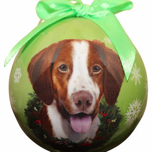 Brittany Spaniel Ball Ornament