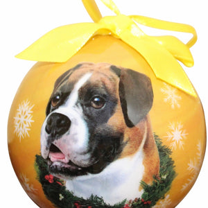 Boxer Uncropped Ball Ornament