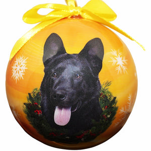 German Shepherd black Ball Ornament