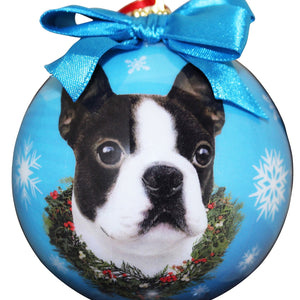 Boston Terrier Ball Ornament