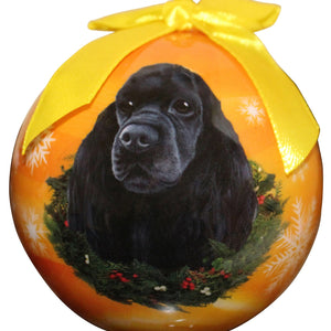 Cocker Spaniel black Ball Ornament