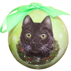 Black cat Ball Ornament