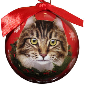 Maine Coon cat Ball Ornament