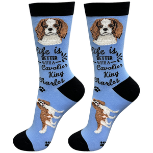 Cavalier King Charles Life is Better Socks