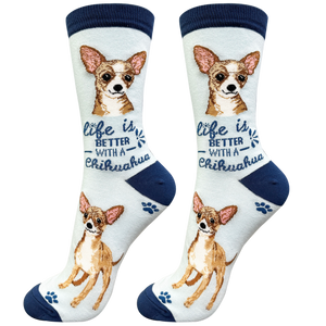 Chihuahua fawn Life is Better Socks