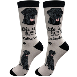 Labrador black Life is Better Socks