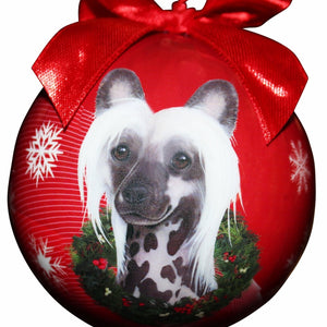 Chinese Crested Ball Ornament