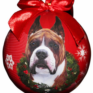 Boxer Cropped Ball Ornament