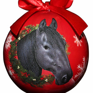 Horse black Ball Ornament